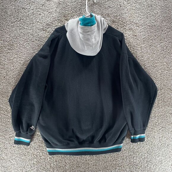 Vintage 90s Florida Marlins Hoodie Sweatshirt Mens Extra Large Starter MLB Black - Picture 11 of 15